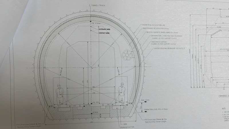 जमीन के 250 फीट नीचे टनल से गुजरेगी ट्रेन