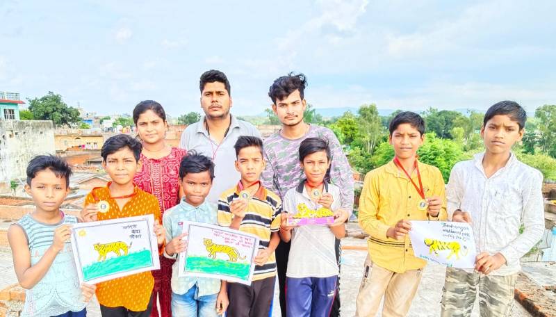 Message given to the people by making clay tigers that how important tigers are for us