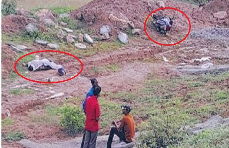 Accident in Korba: The bike went uncontrolled and fell 25 feet below the bridge