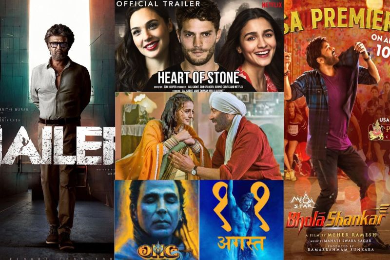 August upcoming films Gadar 2 OMG 2 Heart of Stone Dream Girl 2 Jailer