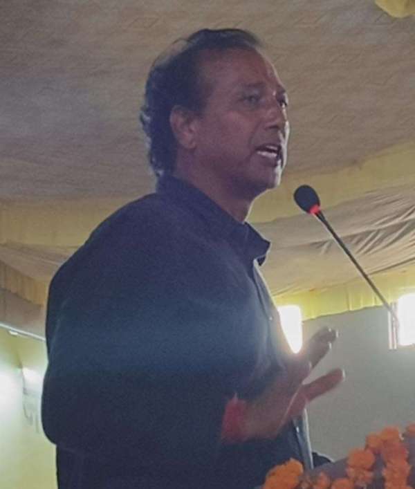 :नीमकाथाना. समारोह का संबोधित करते विधायक राजेन्द्र गुढ़ा