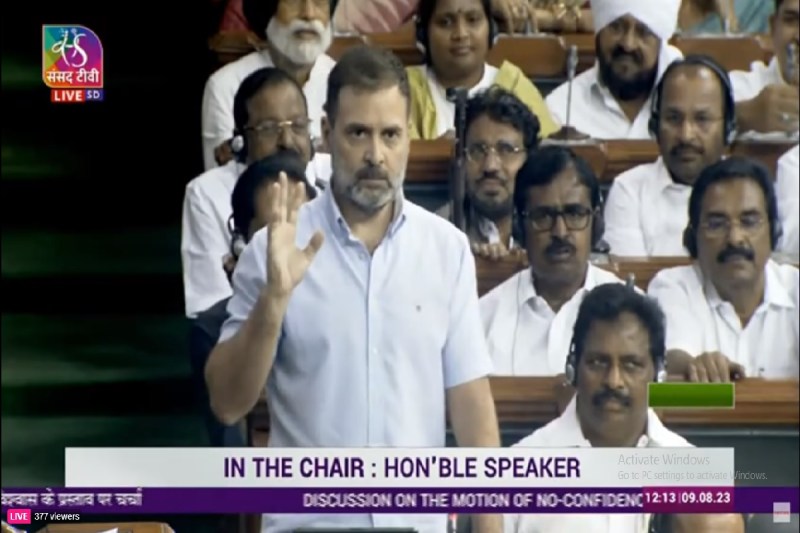 अविश्वास प्रस्ताव पर राहुल गांधी का सदन में भाषण