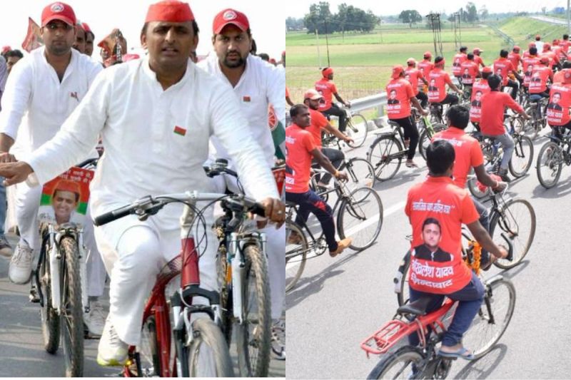 Samajwadi party lohia vahini Desh Banao Desh Bachao cycle tour begins pass through 24 districts