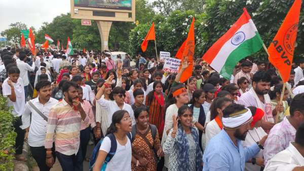 ABVP's 'Nyay Hunkar Sabha' in Rajasthan University