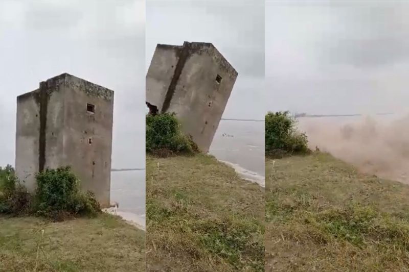 house immersed in ganga river meerut faces flood situation