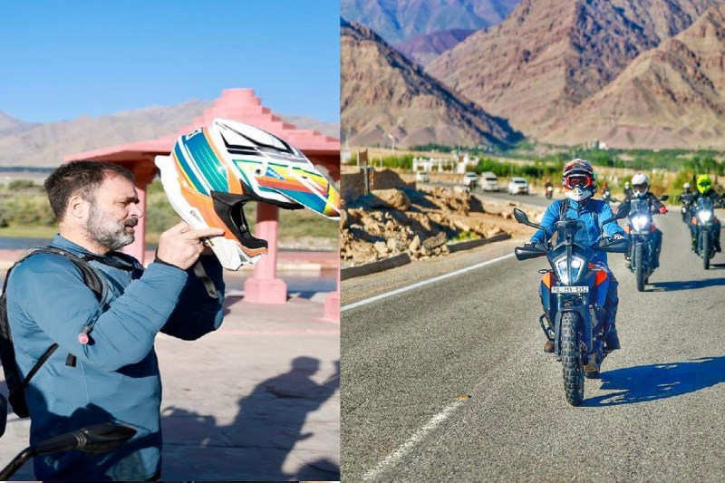 Rahul Gandhi: लद्दाख में राहुल गांधी ने दौड़ाई सुपरबाइक, पिता का जन्मदिन मनाने पैंगोंग लेक पहुंचे