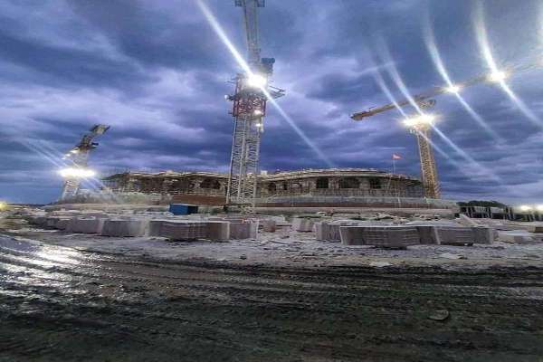 राम जन्मभूमि परिसर में चल रहे भव्य मंदिर निर्माण