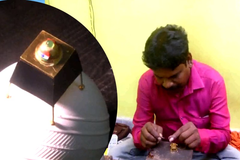 4 ग्राम सोने से डिजाइन किया Chandrayaan 3