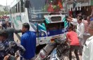 Uncontrolled bus rammed vehicles standing on the road, woman injured