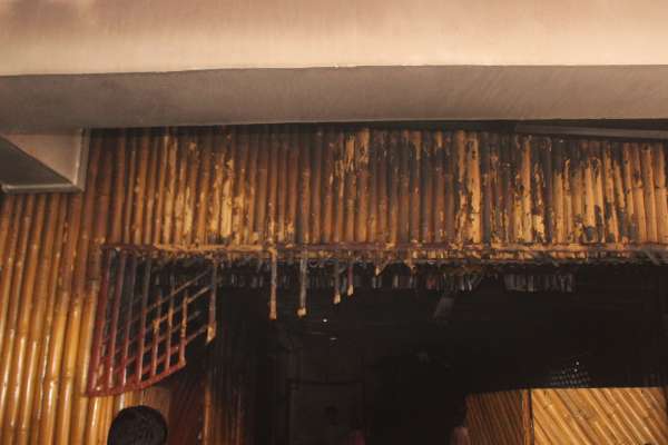 gas cylinder caught fire