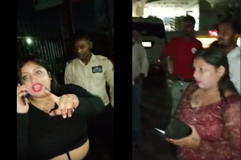 The girl created high voltage drama in ip mall chandauli viral video