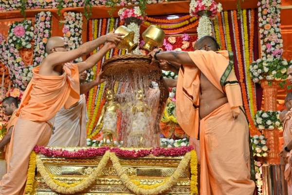 Mahaabhishek took place in Shri Krishna Balram Temple