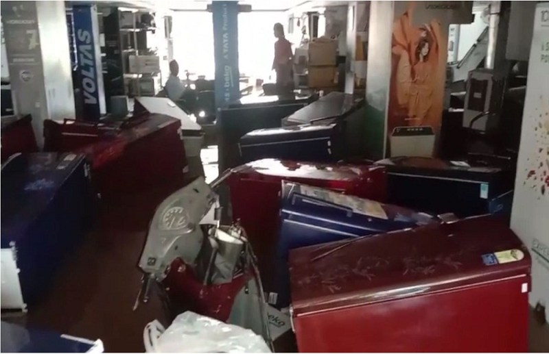 Weather Alert: Supela shops filled with water due to rain