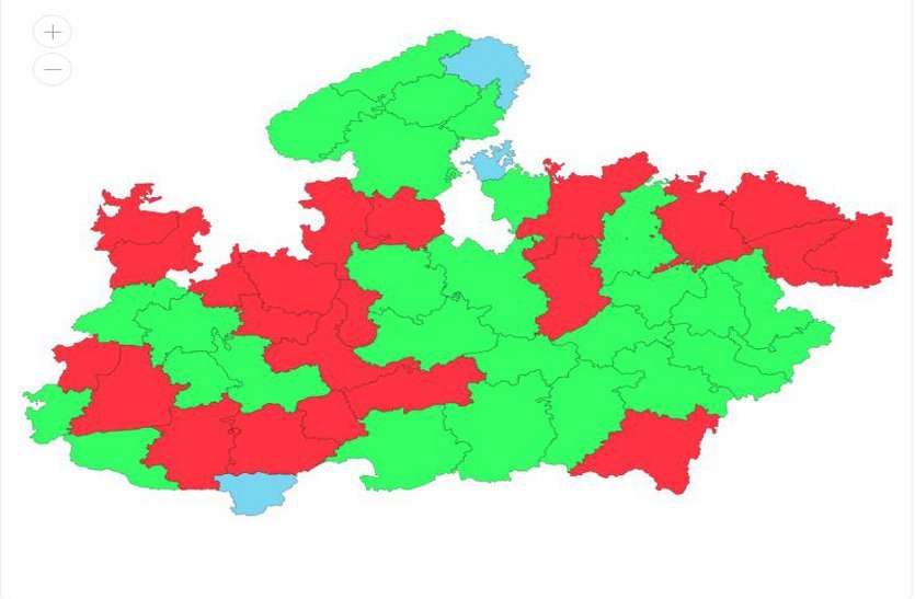 मौसम विभाग का बारिश का नक्शा