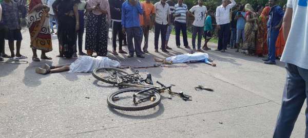 people blocked the road