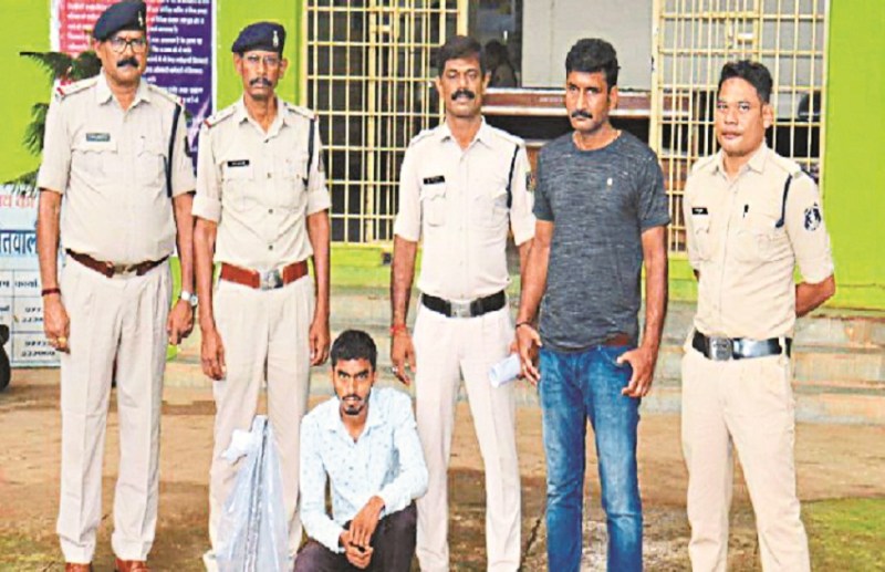 In anger, the son killed his father with a shovel.