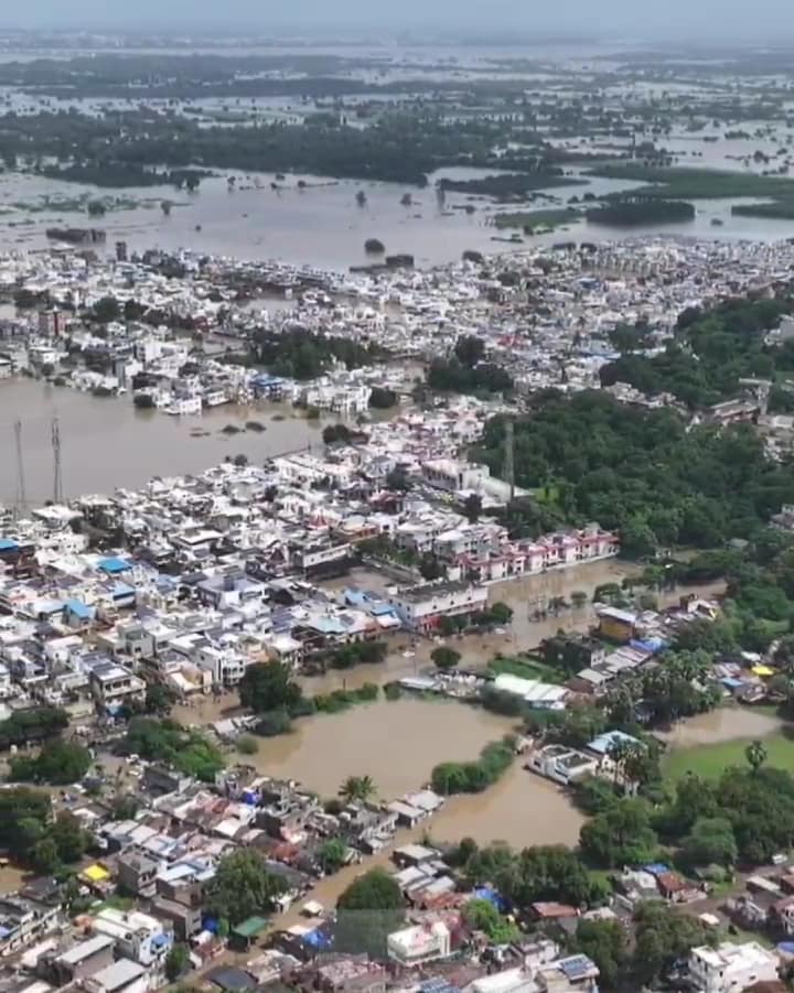 NARMDA FLOOD: घटने लगा नर्मदा का जलस्तर, निचले इलाके जलमग्न