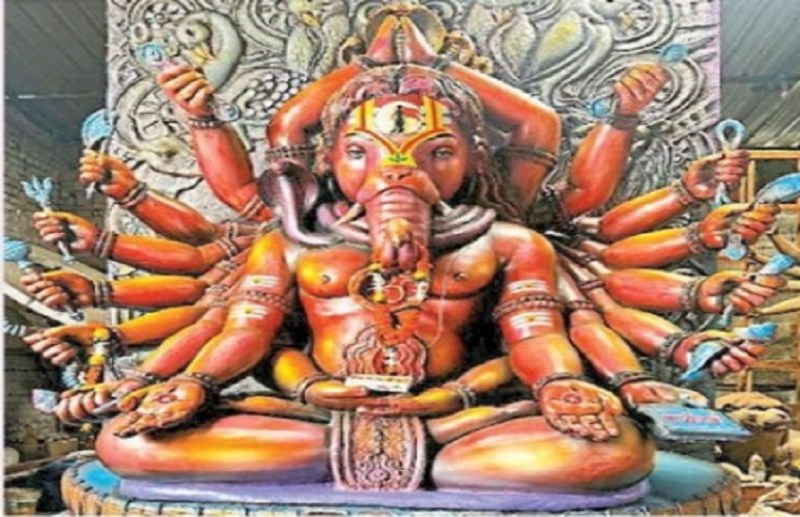 गणेश चतुर्थी 2023 : भिलाई में विराजे डिजिटल बाप्पा... कम्प्यूटर जनरेटेड फोटो के आधार पर बनी बाप्पा की मूर्ति