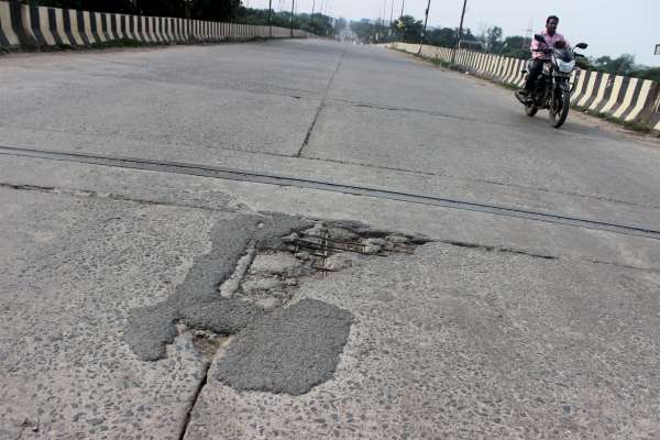 Lal Khan over bridge started crumbling