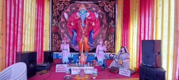 कांकरिया कांटोडिया वास मार्ग पर भगवान विट्ठल की प्रतिकृति में विराजमान श्रीगणेश