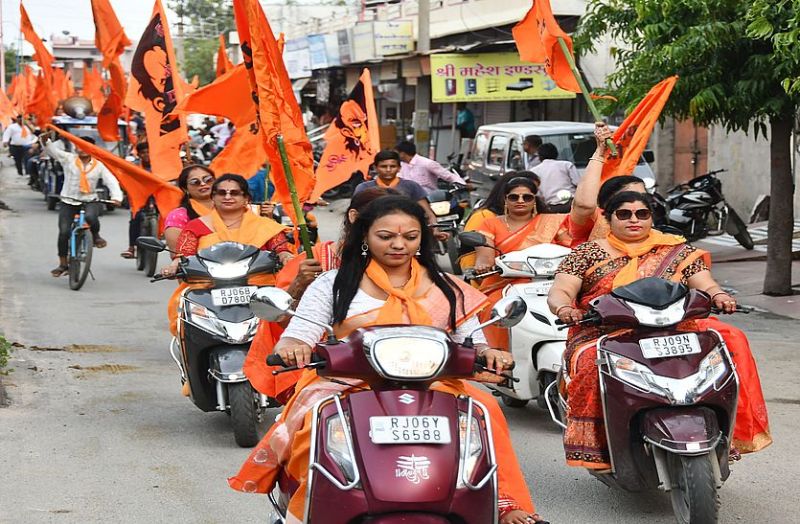 भगवामयी भीलवाड़ा: सात जगह से निकली वाहन रैली