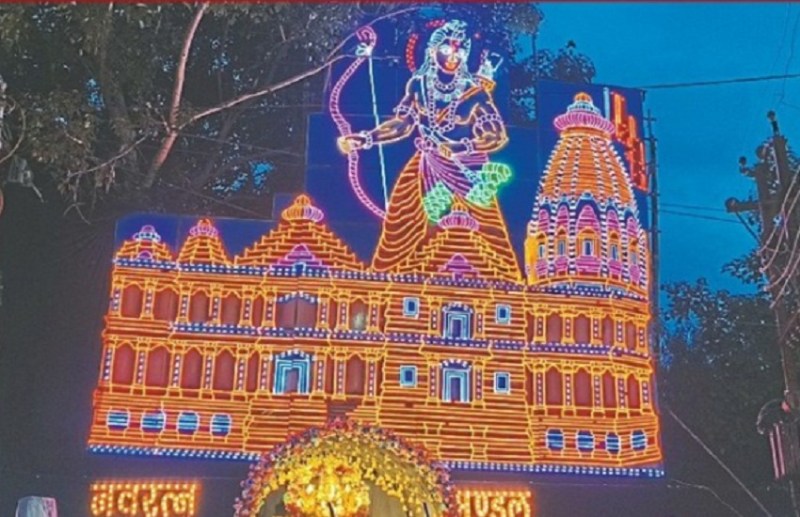 Ganesh Chaturthi 2023 : राजनांदगाव में बप्पा के लगे भव्य पंडाल, कहीं बना राम मंदिर..तो कहीं महाकाल और भूतिया महल