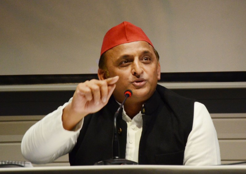 SP President Akhilesh Yadav took a jibe at Meerut Police putting pistol in accused bike