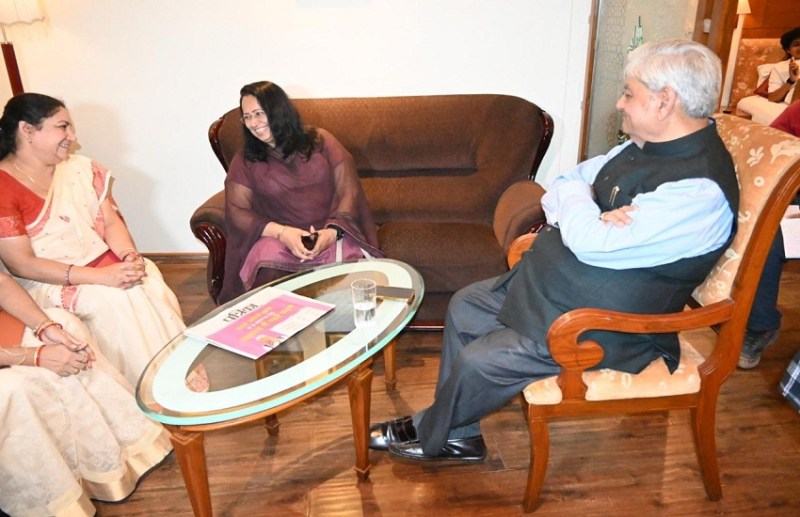 प्रधान संपादक से भेंट-मुलाकात करने पहुंची कांग्रेस नेत्री शिल्पी तिवारी, जयश्री चौकसे, सीमा पांडेय