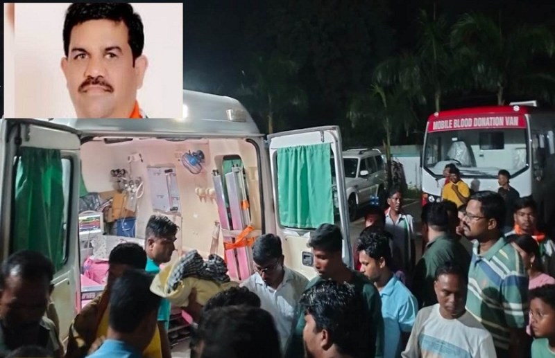 Congress MLA Vikram Mandavi's accident, injured