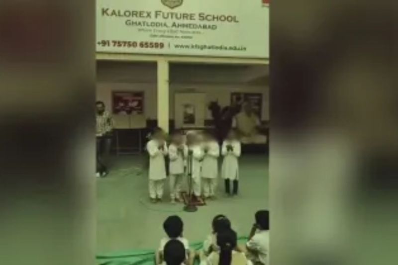 Hindu students namaz school Gujarat government ordered investigation
