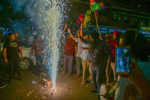 India wins over Pakistan celebration 