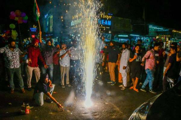 India wins over Pakistan celebration 