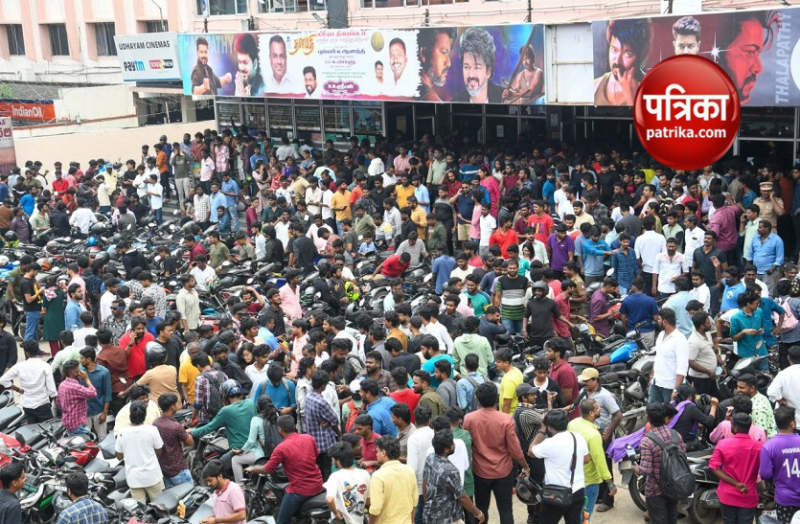 Leo Film का जलवा चेन्नई में लोगों की भीड़, टिकट के लिए मारामारी