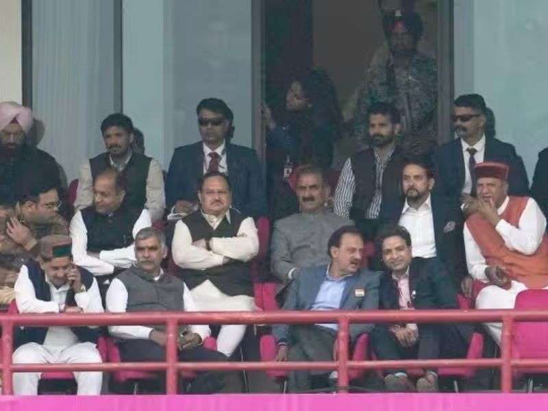  JP Nadda and Congress CM watched India-New Zealand match together