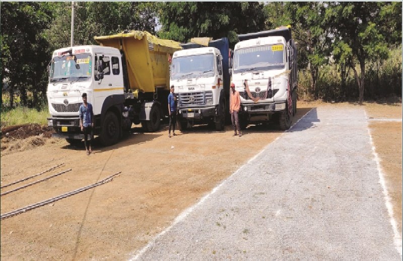 अवैध परिवहन व उत्खनन करते 11 वाहन जब्त