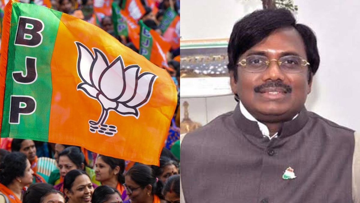 bjp got big blow in telangana ex mp vivek venkataswami joined congress