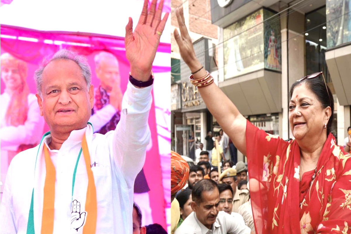 ashok gehlot challenge to vasundhara raje on congress guarantees