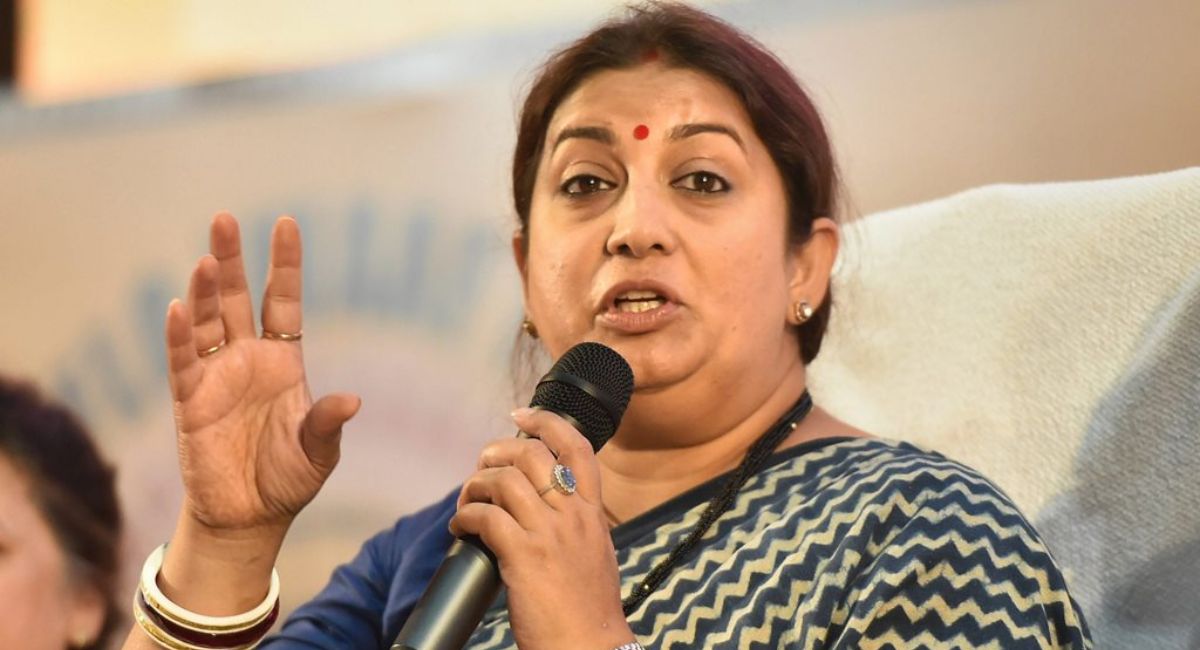 Union Minister Smriti Irani accused Bhupesh Baghel of taking bribe from Mahadev betting app