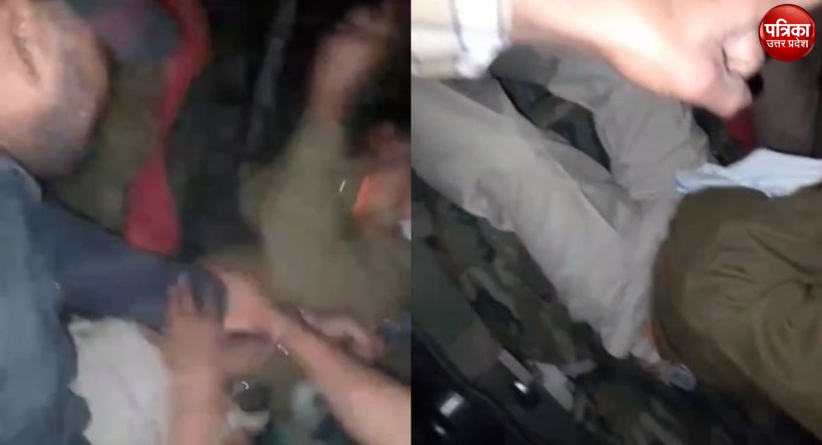 Video: पुलिसकर्मियों की पिटाई का वीडियो, छेड़छाड़ के मामले में पहुंची पुलिस पर उग्र हुए दबंग, फाड़ी वर्दी