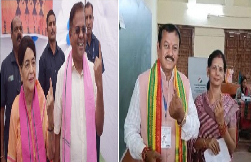 अमित जोगी और रेणु जोगी ने किया वोट, इधर बीजेपी से विजय बघेल और ईश्वर साहू ने भी किया मतदान