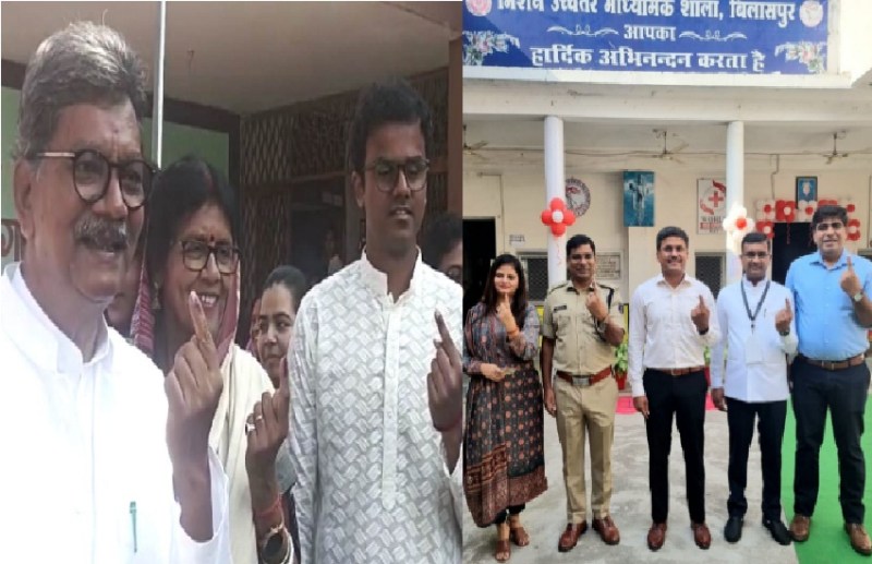  महासमुंद और बिलासपुर के कलेक्टर ने किया वोट