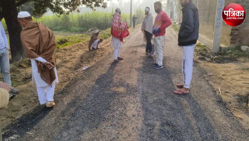 The road in Bijnor was washed away within 12 hours