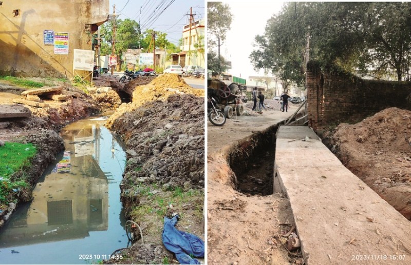 Allegation of discrimination in drain construction Janjgir Champa News