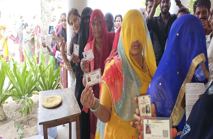 नागौर जिले के दस विधानसभा क्षेत्रों में शाम पांच बजे तक 66.25 फीसदी मतदान