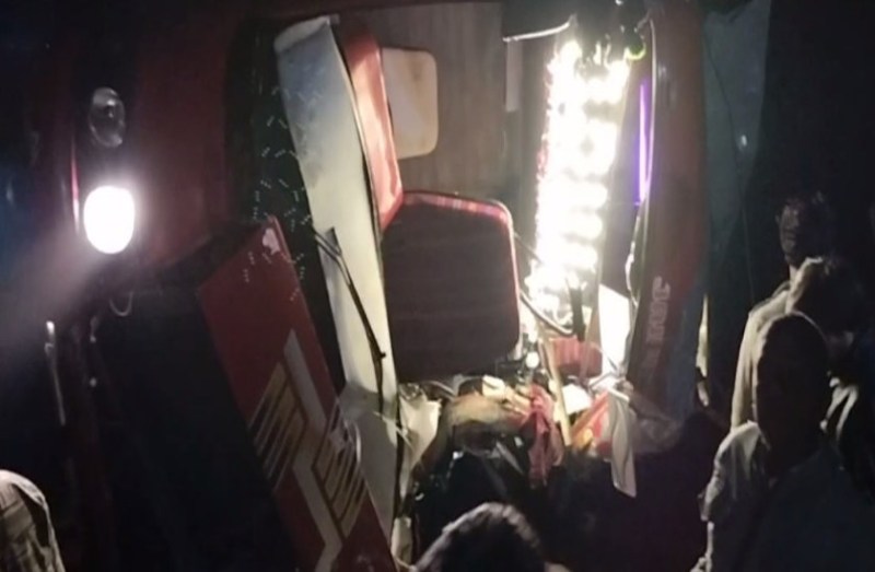 Bus Overturns In Rajasthan