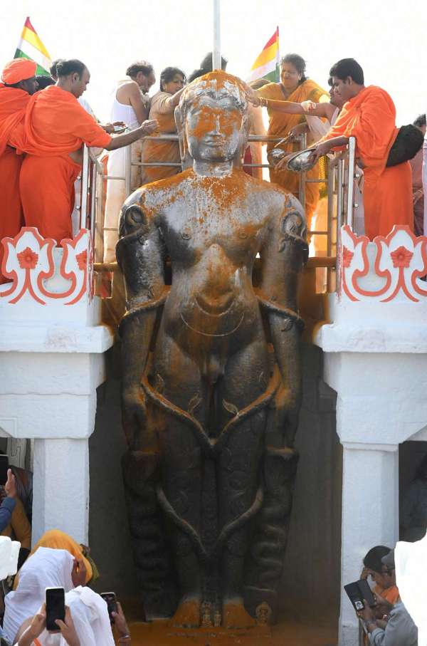 गोम्मटगिरी में 73वां महामस्तकाभिषेक अनुष्ठान