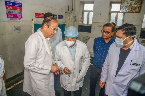 mock drill in sms hospital