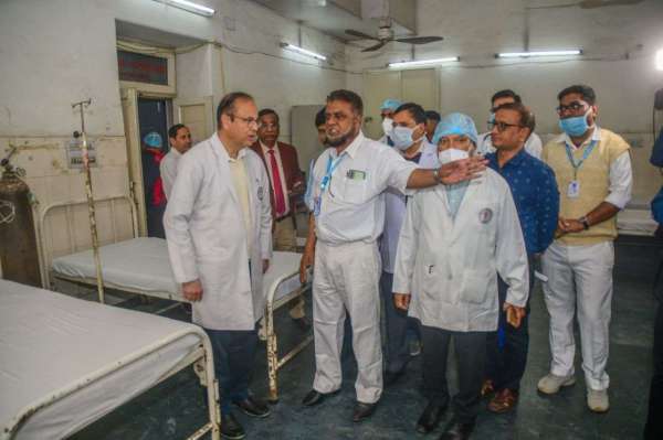 mock drill in sms hospital