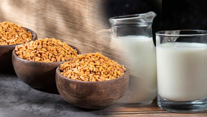 Fenugreek and milk for cholesterol control, cough relief and immunity