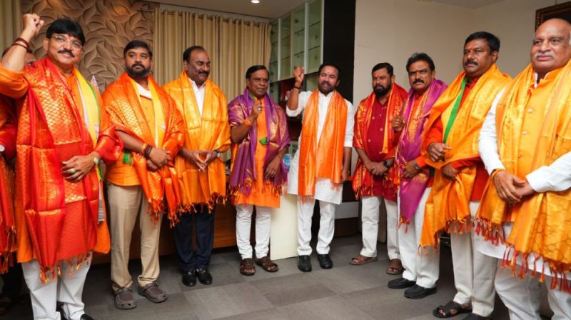 BJP MLAs refused to take oath in front of Akbaruddin Owaisi in telangana